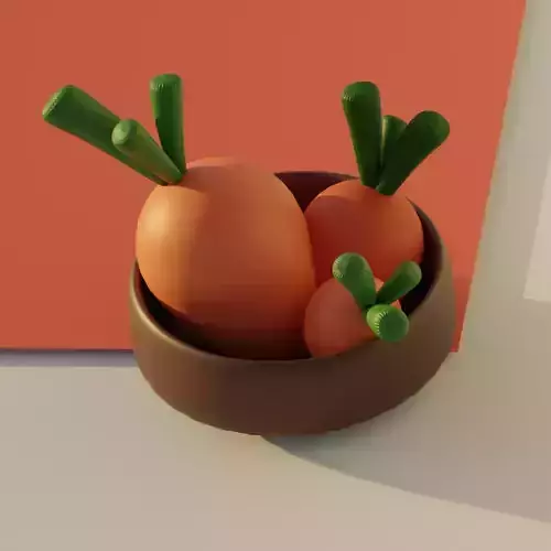 carrot 3D model