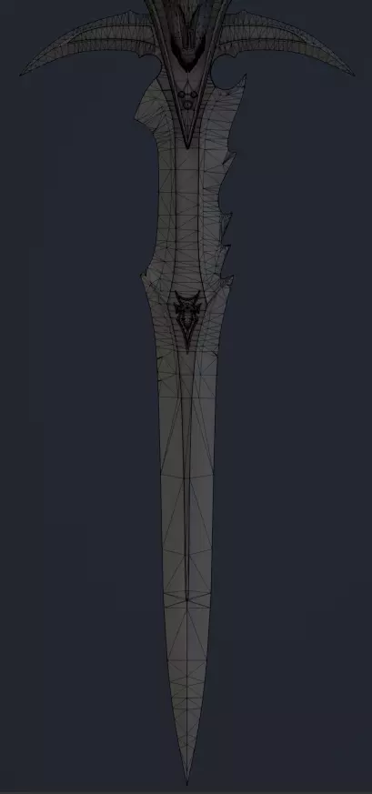 Frostmourne The Runeblade of the Lich King Lore accurate  Low-poly 3D model_4