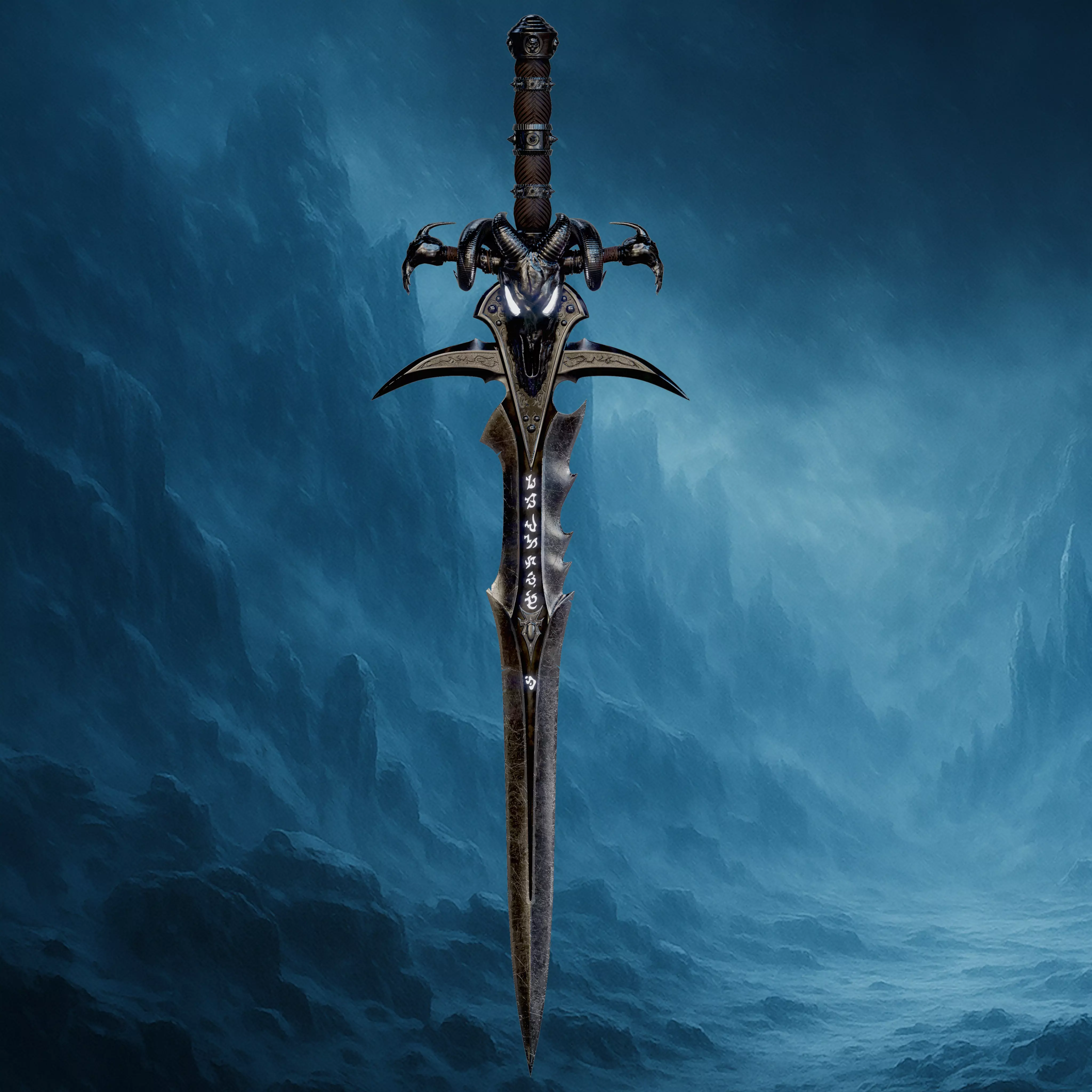 Frostmourne The Runeblade of the Lich King Lore accurate  Low-poly 3D model_2