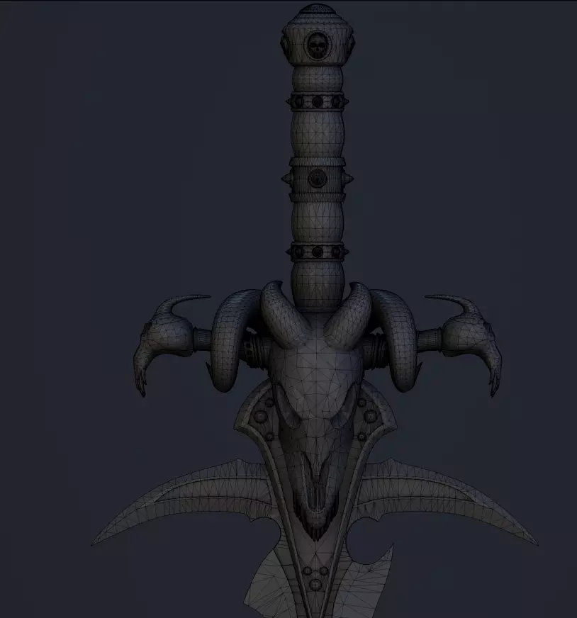 Frostmourne The Runeblade of the Lich King Lore accurate  Low-poly 3D model_3
