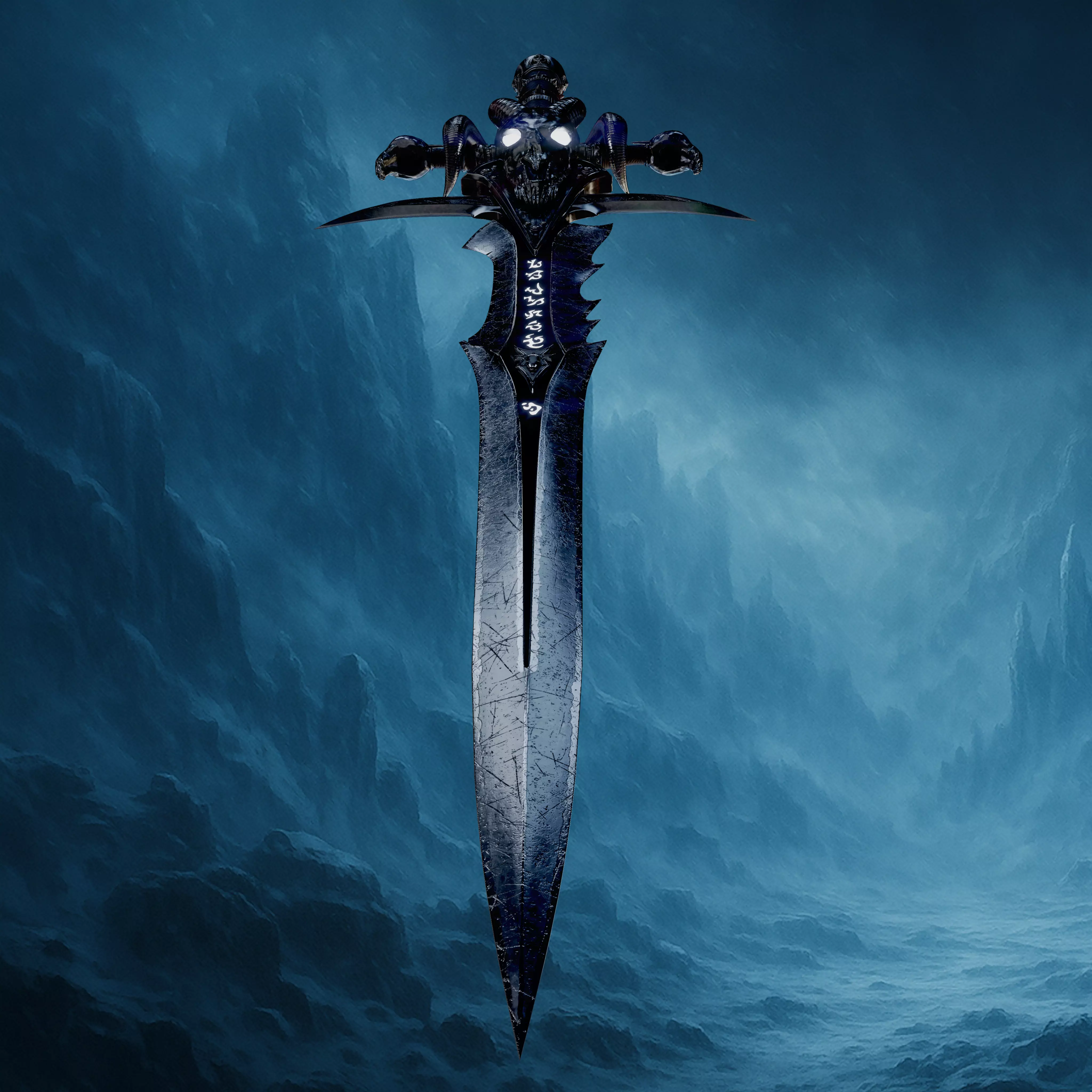 Frostmourne The Runeblade of the Lich King Lore accurate  Low-poly 3D model_1