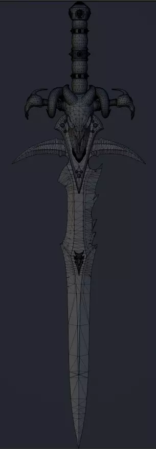 Frostmourne The Runeblade of the Lich King Lore accurate  Low-poly 3D model_9