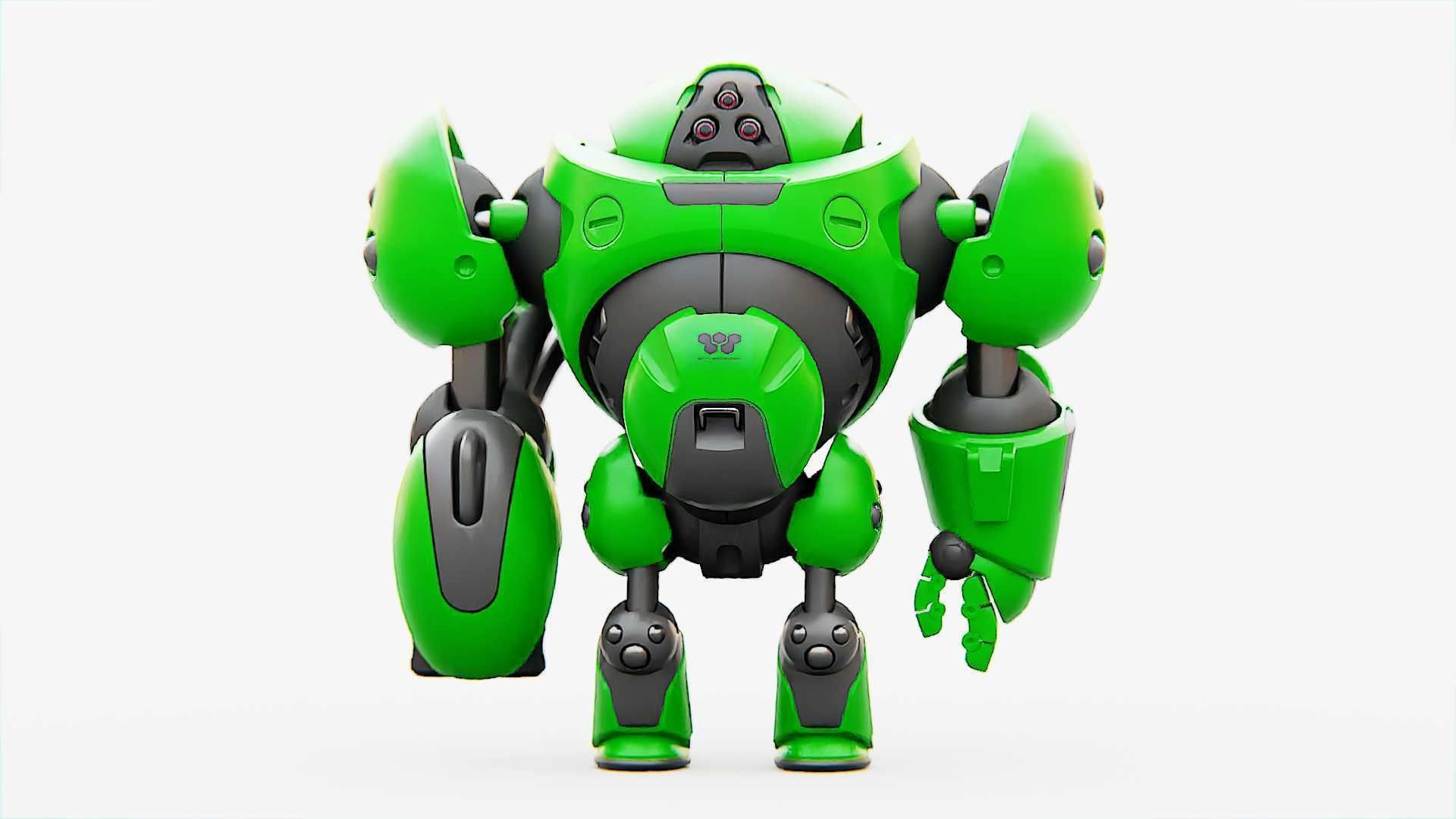 MILITARY BOT F-500 RIGGED 3D model_20