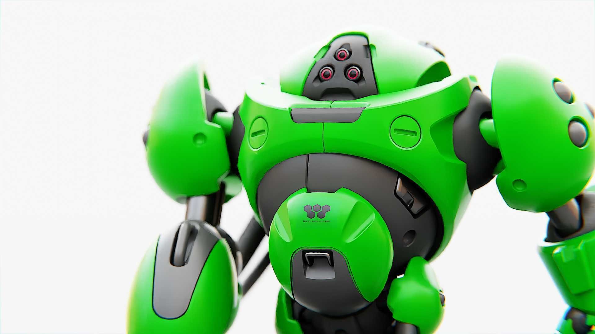 MILITARY BOT F-500 RIGGED 3D model_27