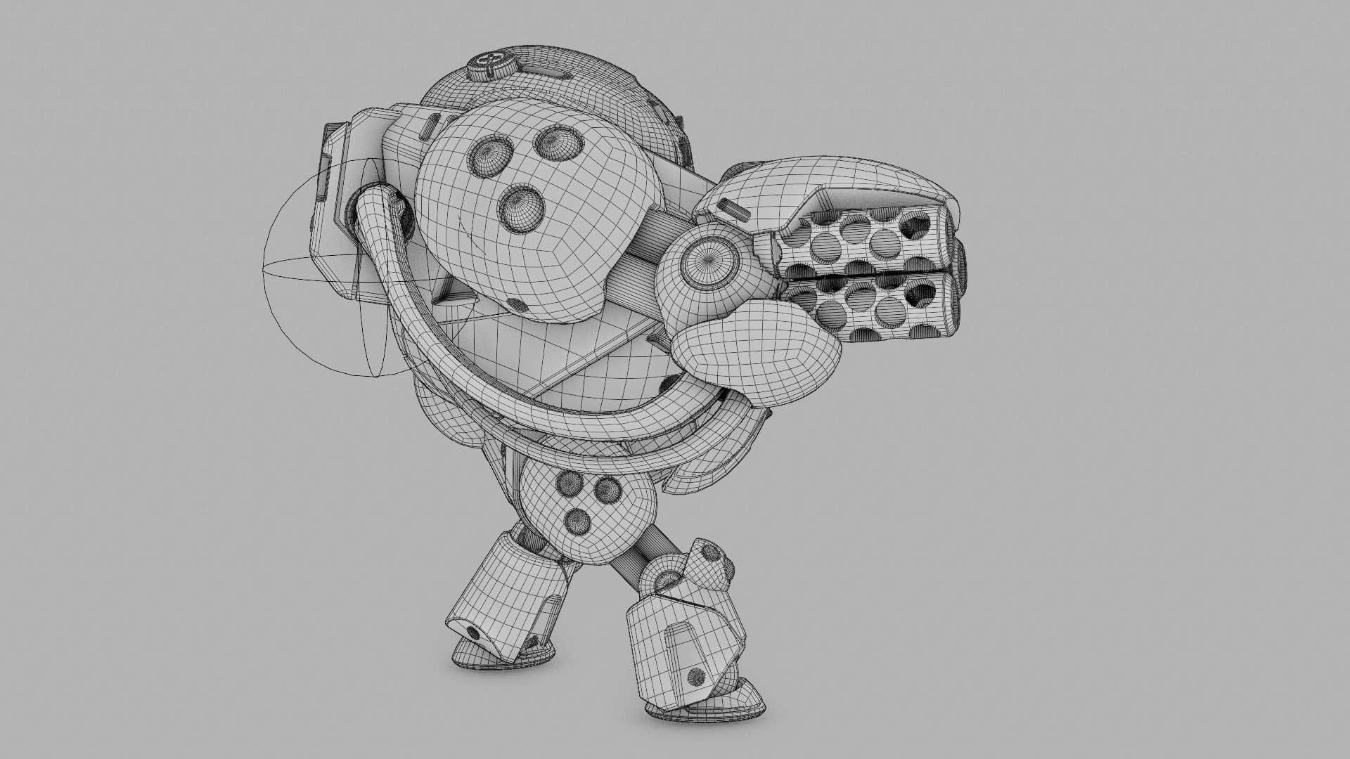 MILITARY BOT F-500 RIGGED 3D model_38