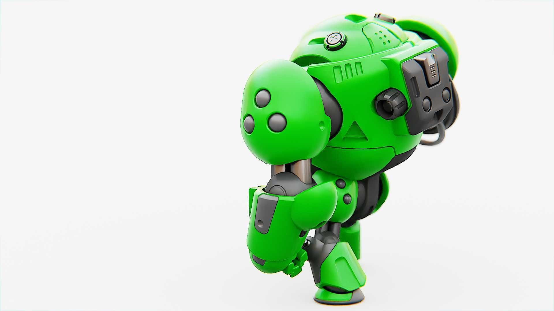 MILITARY BOT F-500 RIGGED 3D model_10