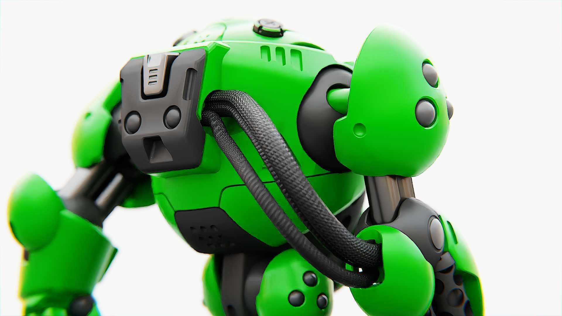 MILITARY BOT F-500 RIGGED 3D model_19