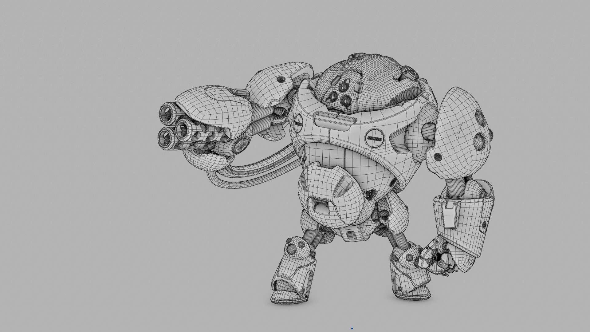 MILITARY BOT F-500 RIGGED 3D model_37