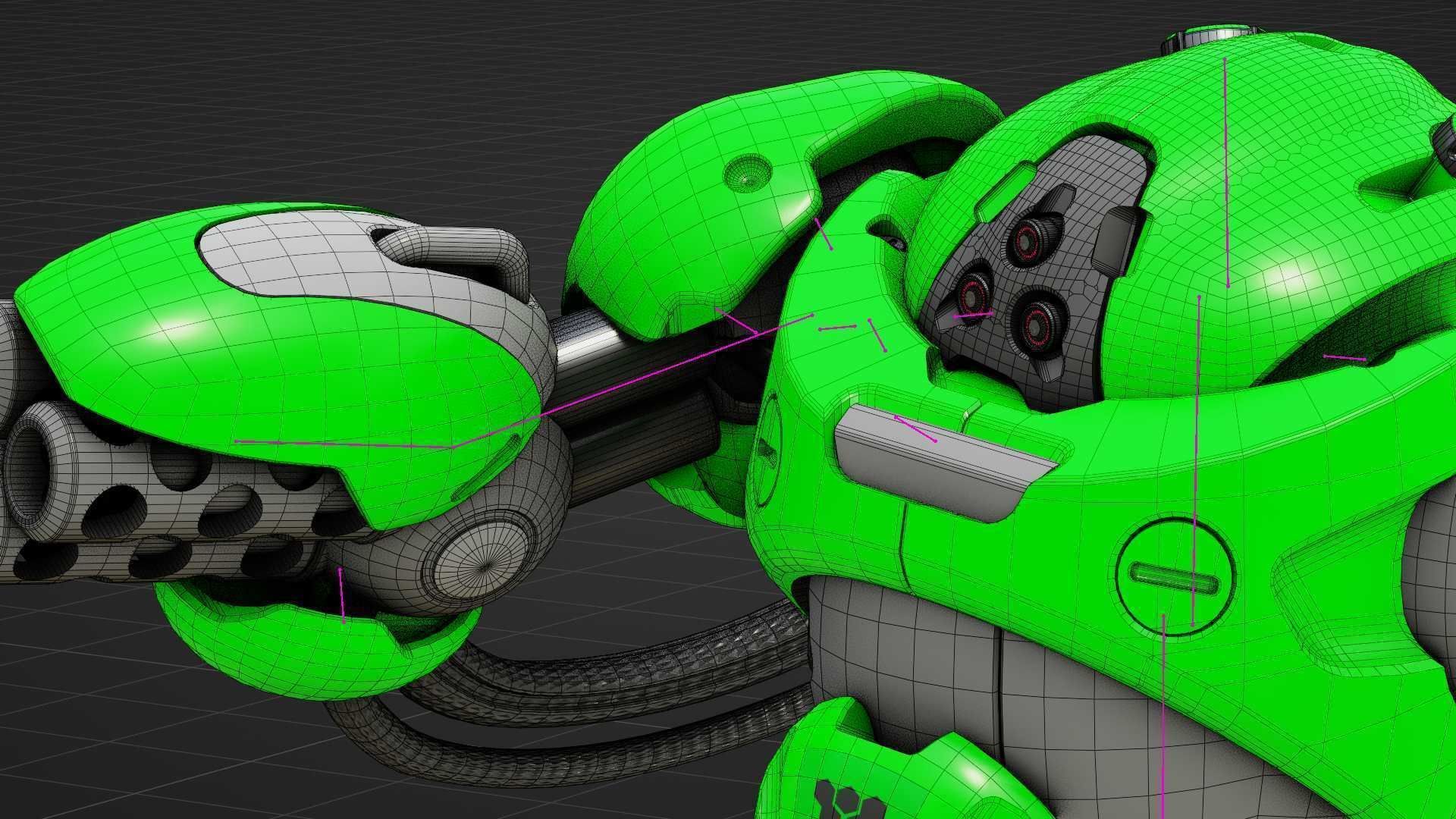 MILITARY BOT F-500 RIGGED 3D model_36