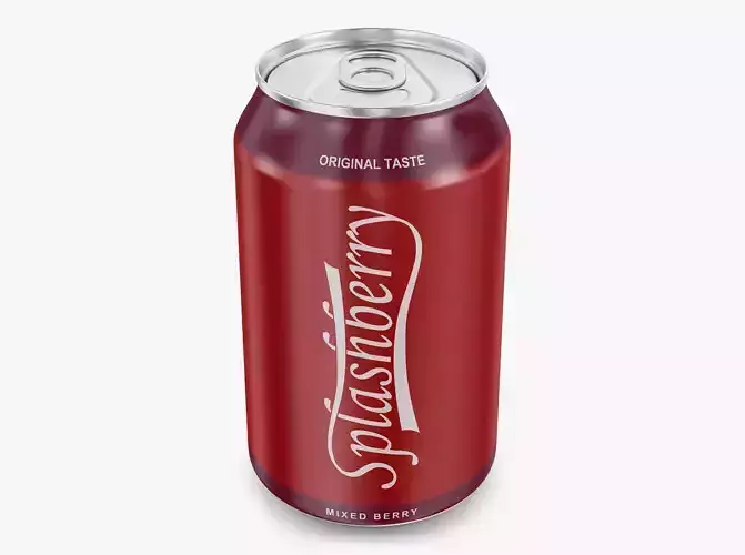 Splashberry Soda Can 330ml Simple M 1 3D model