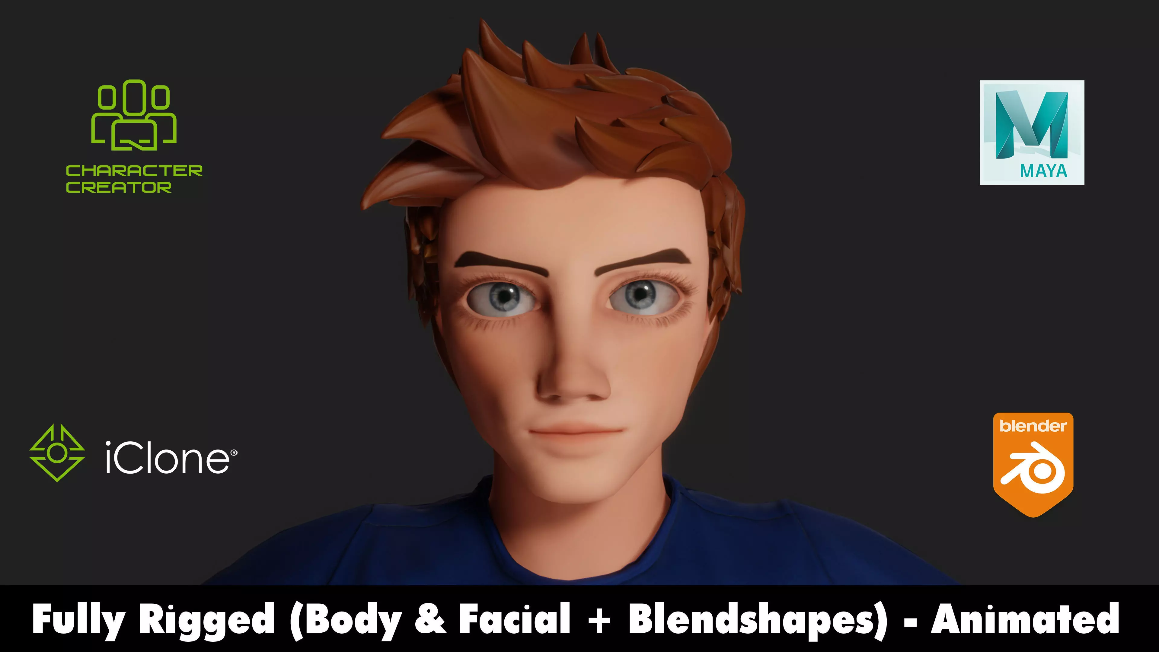 Saeed Rigged Animated 2500 Free animations tutorial Low-poly 3D model_0