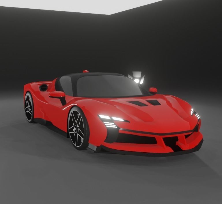 Ferrari SF90 XX Low-poly 3D model_4