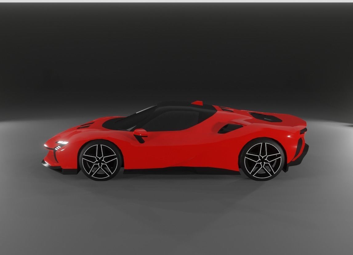 Ferrari SF90 XX Low-poly 3D model_6