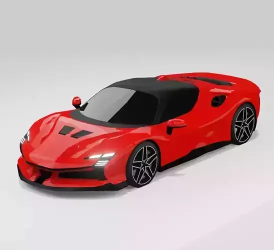 Ferrari SF90 XX Low-poly 3D model