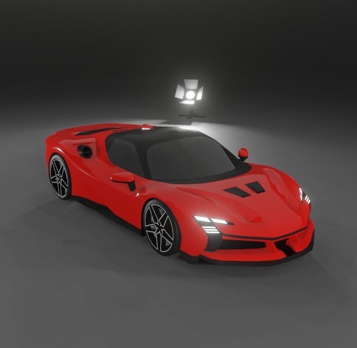 Ferrari SF90 XX Low-poly 3D model_2