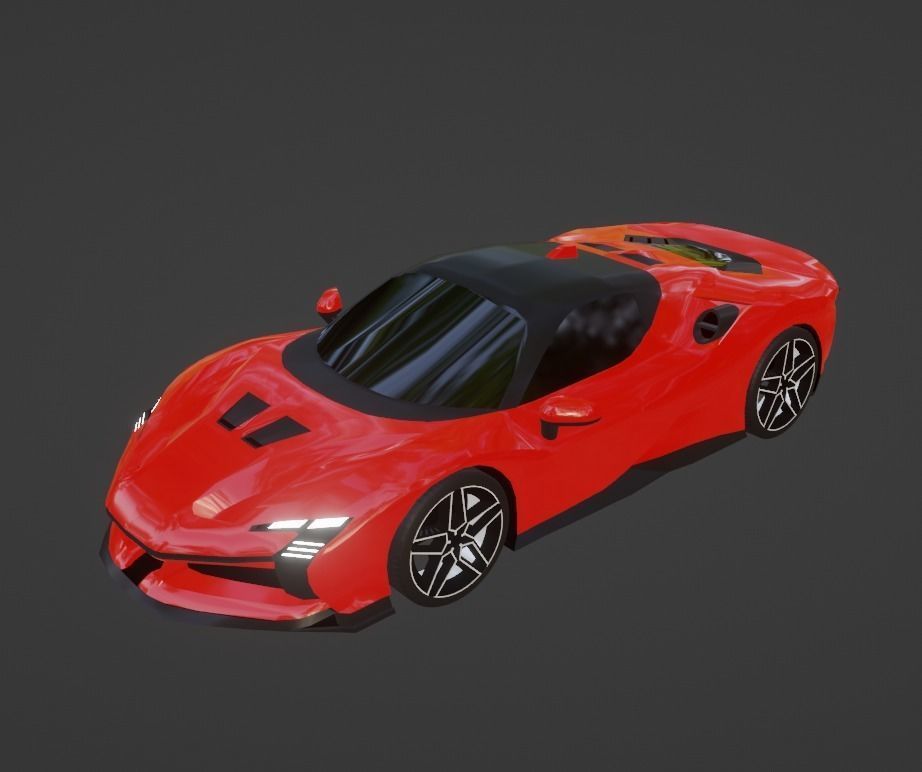 Ferrari SF90 XX Low-poly 3D model_15
