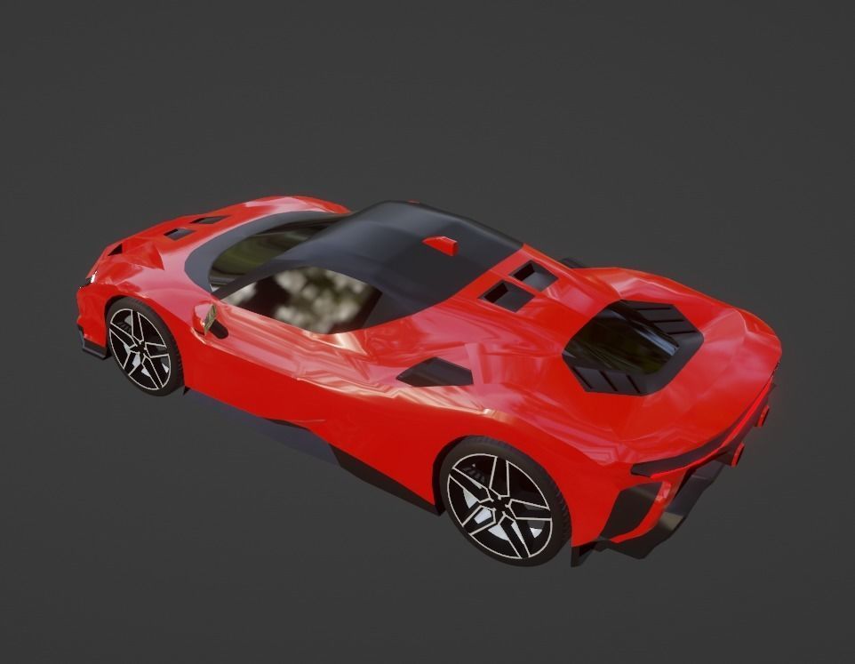Ferrari SF90 XX Low-poly 3D model_16