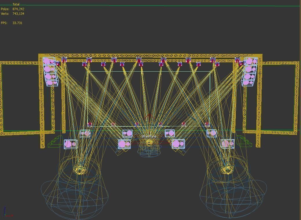 3DS Max 2014 Stage Concert 50 3D model_2
