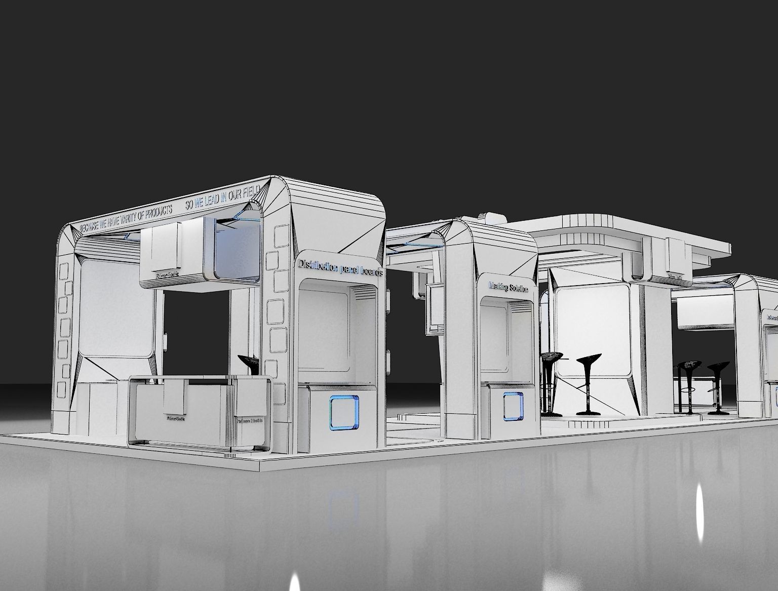 Booth Exhibition Stand a275b 3D model_11