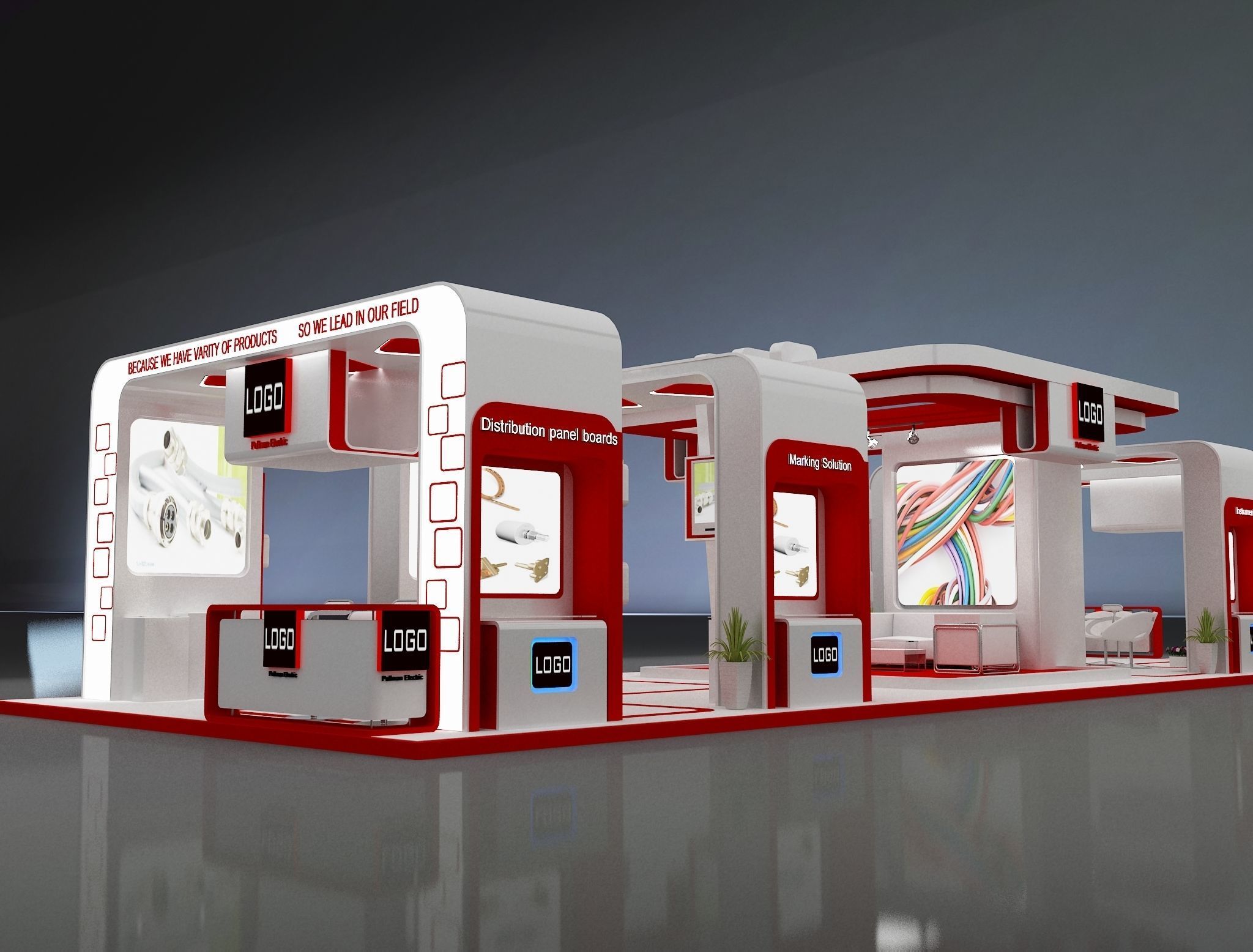 Booth Exhibition Stand a275b 3D model_10