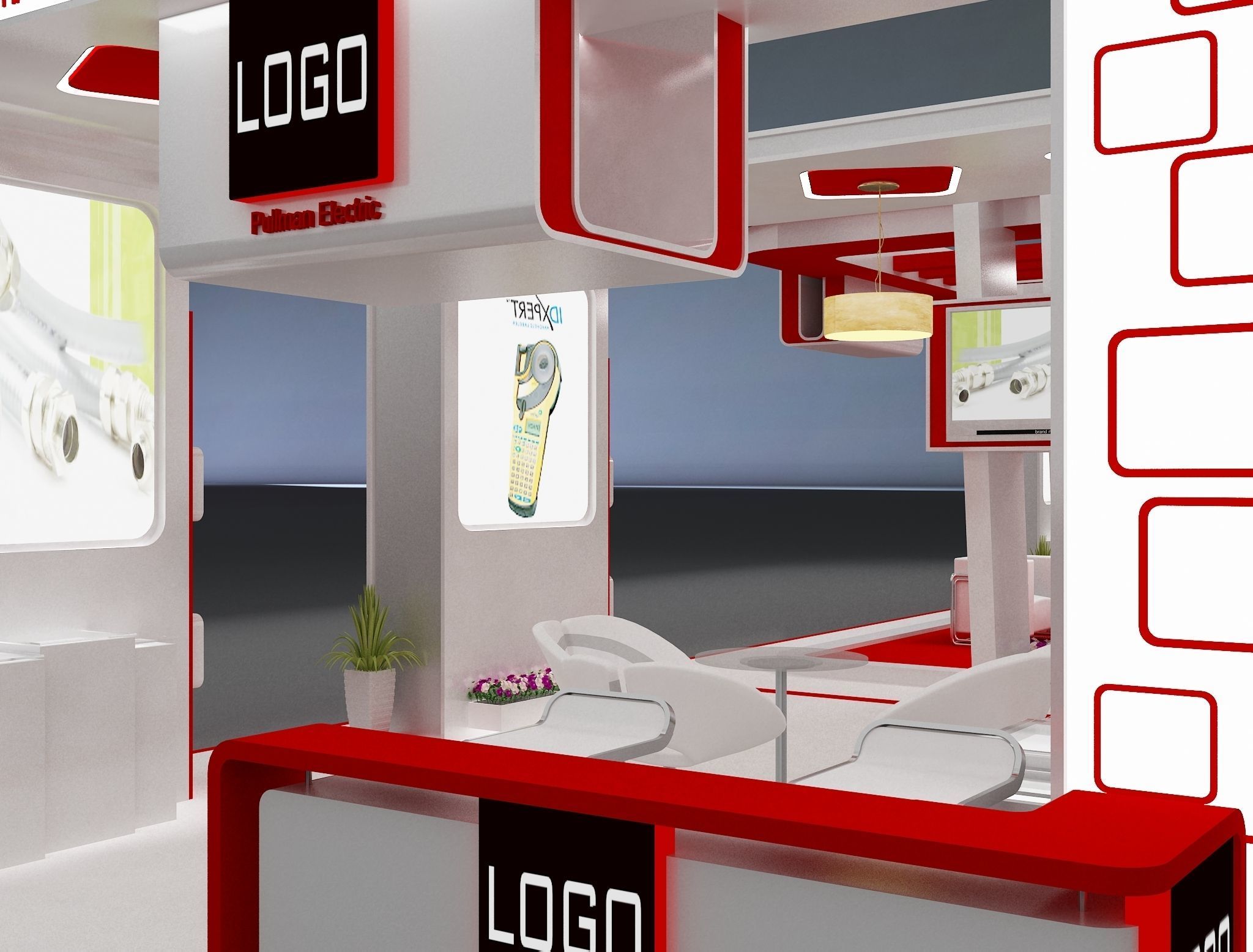 Booth Exhibition Stand a275b 3D model_4