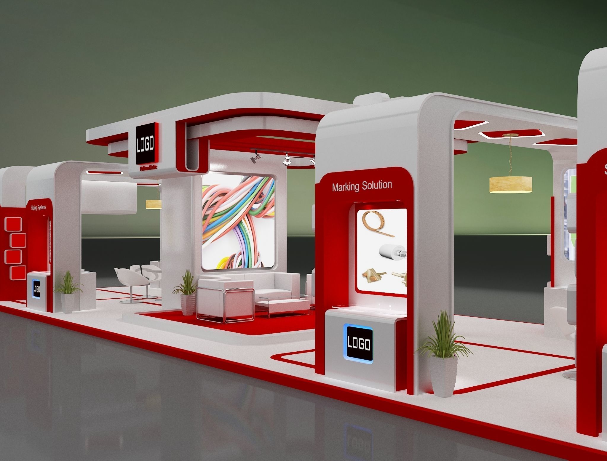 Booth Exhibition Stand a275b 3D model_20