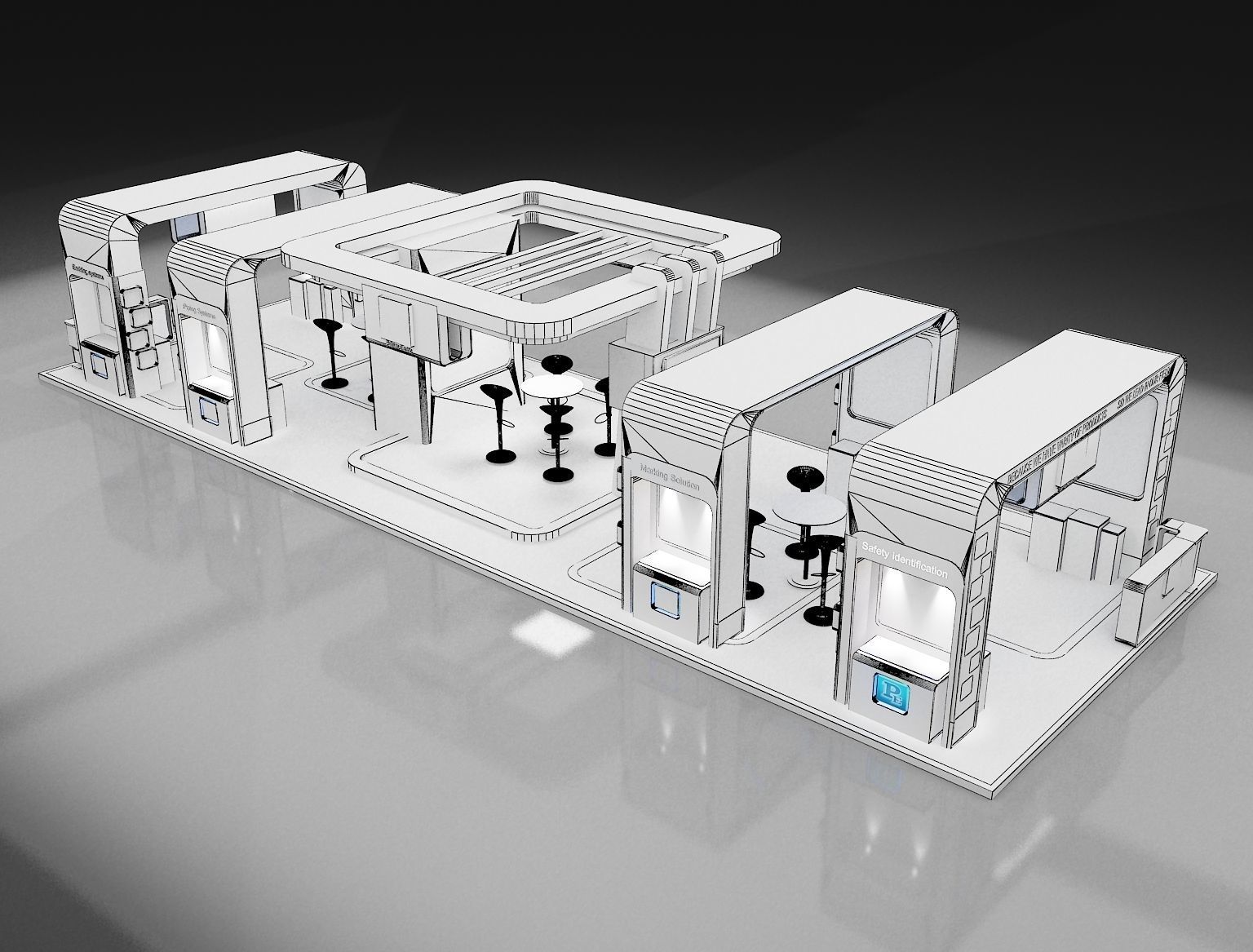 Booth Exhibition Stand a275b 3D model_3
