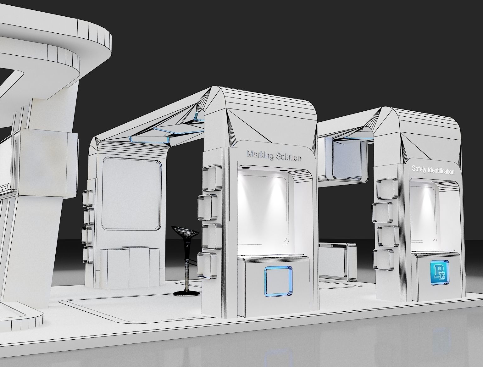 Booth Exhibition Stand a275b 3D model_21
