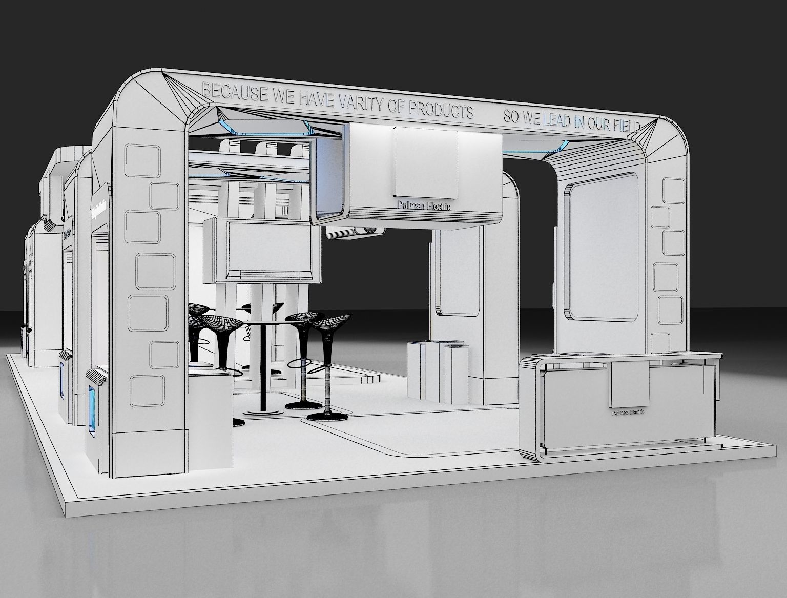 Booth Exhibition Stand a275b 3D model_9