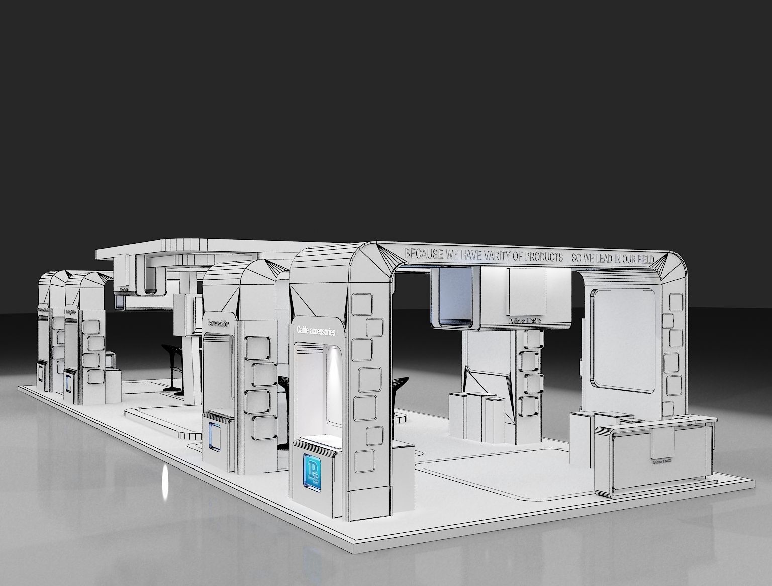 Booth Exhibition Stand a275b 3D model_1