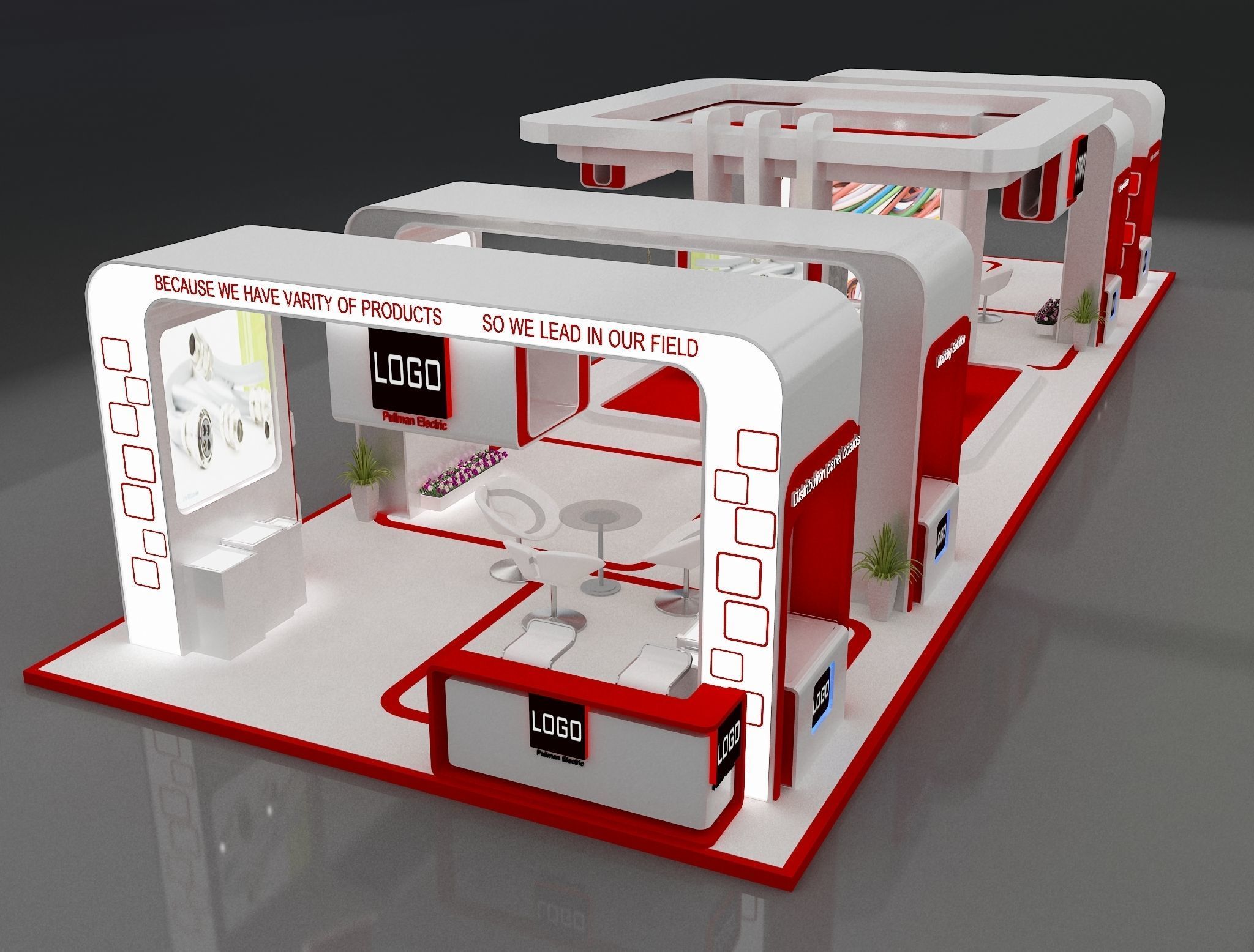 Booth Exhibition Stand a275b 3D model_14