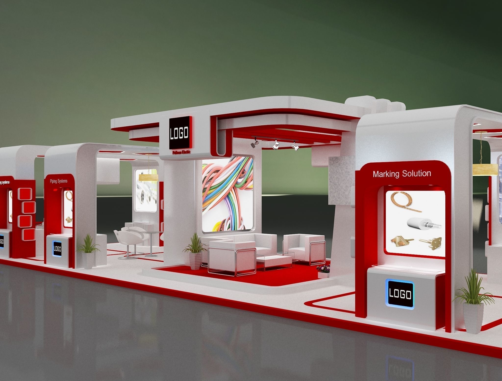 Booth Exhibition Stand a275b 3D model_12