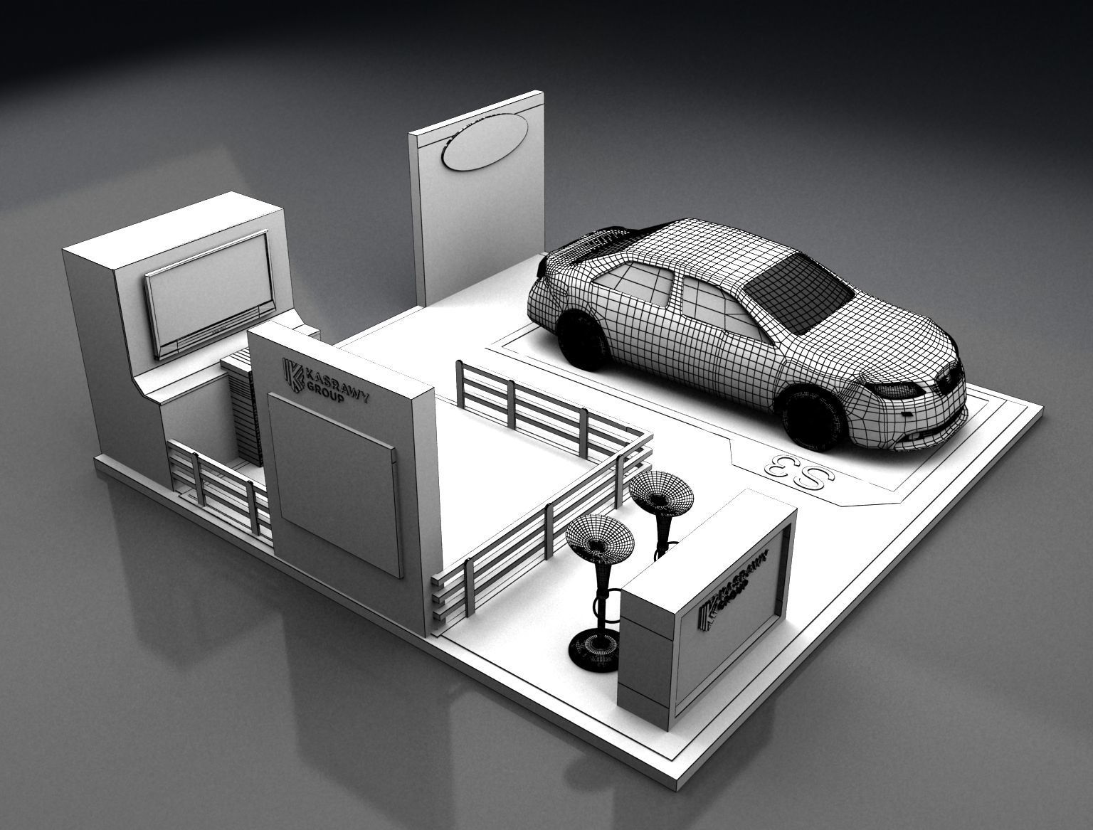 Booth Exhibition Stand a272 3D model_15