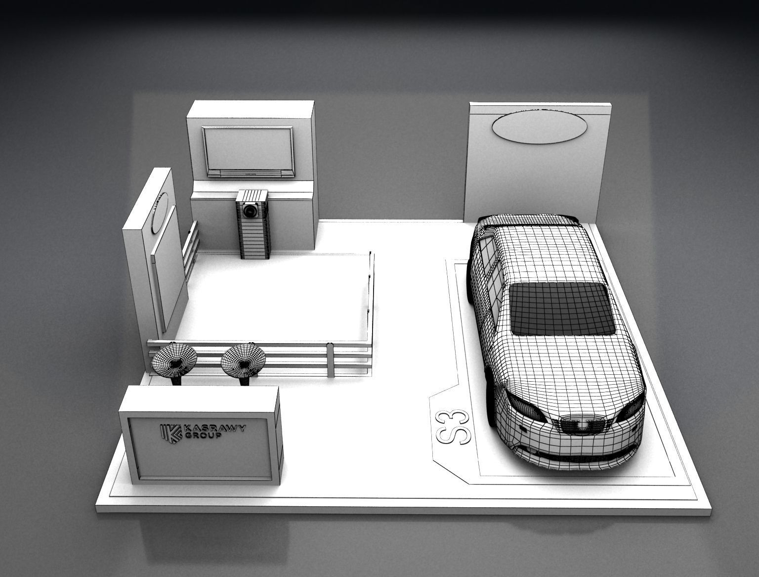 Booth Exhibition Stand a272 3D model_16