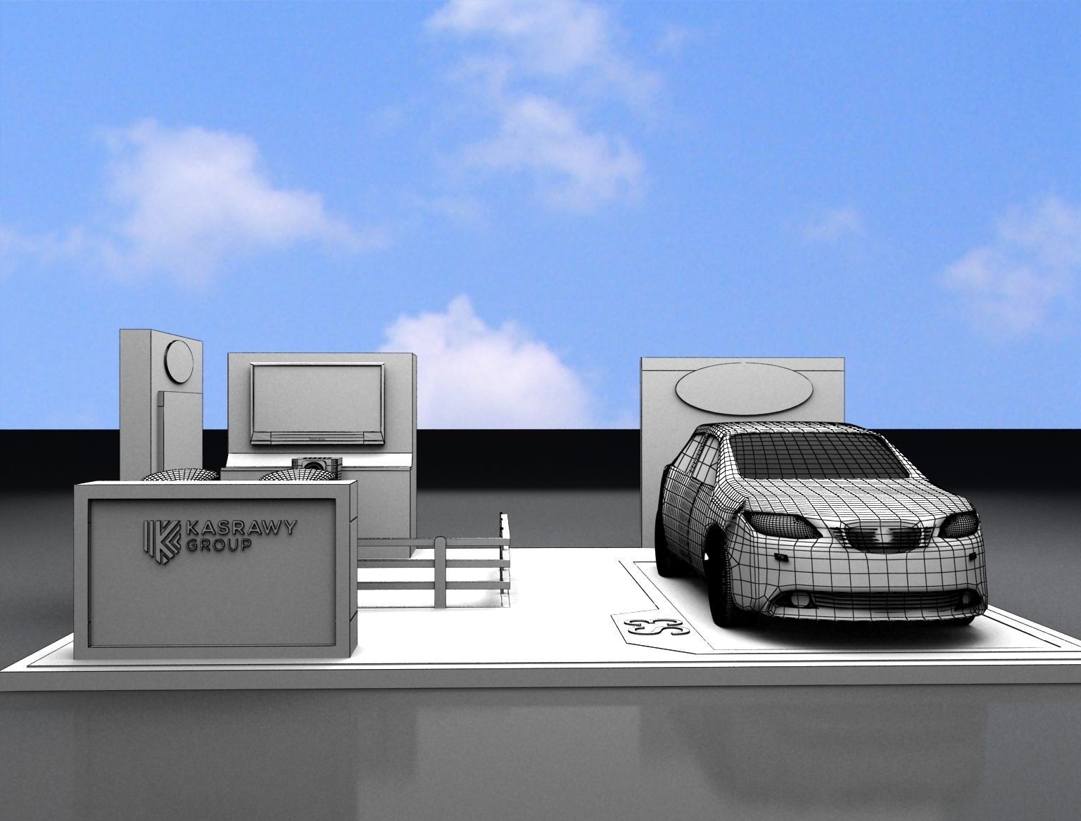 Booth Exhibition Stand a272 3D model_14