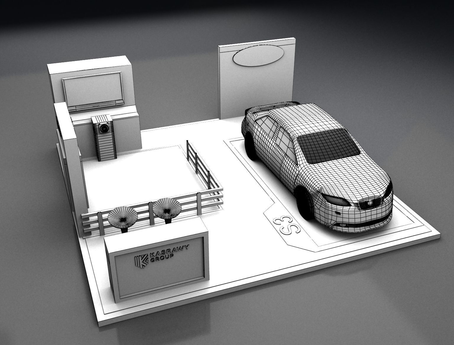 Booth Exhibition Stand a272 3D model_11