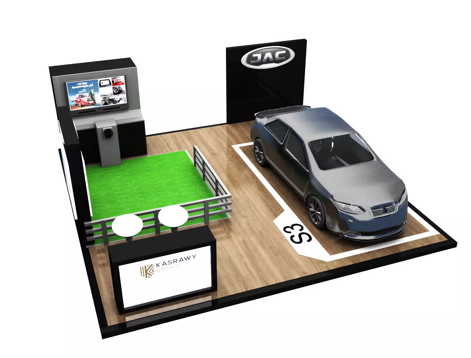 Booth Exhibition Stand a272 3D model_0