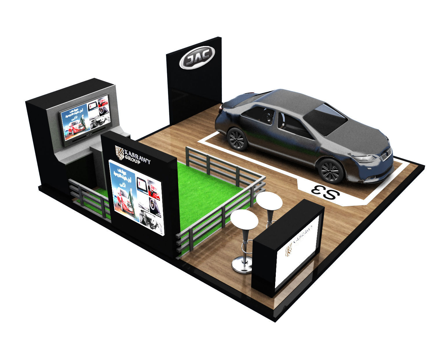 Booth Exhibition Stand a272 3D model_3