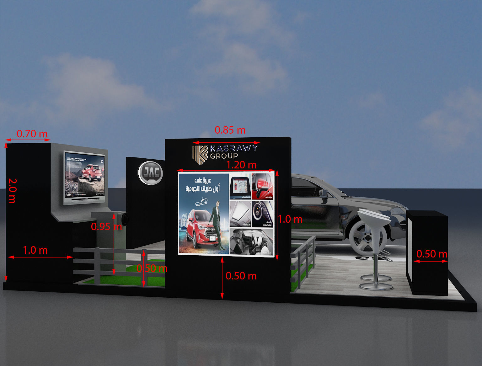 Booth Exhibition Stand a272 3D model_7
