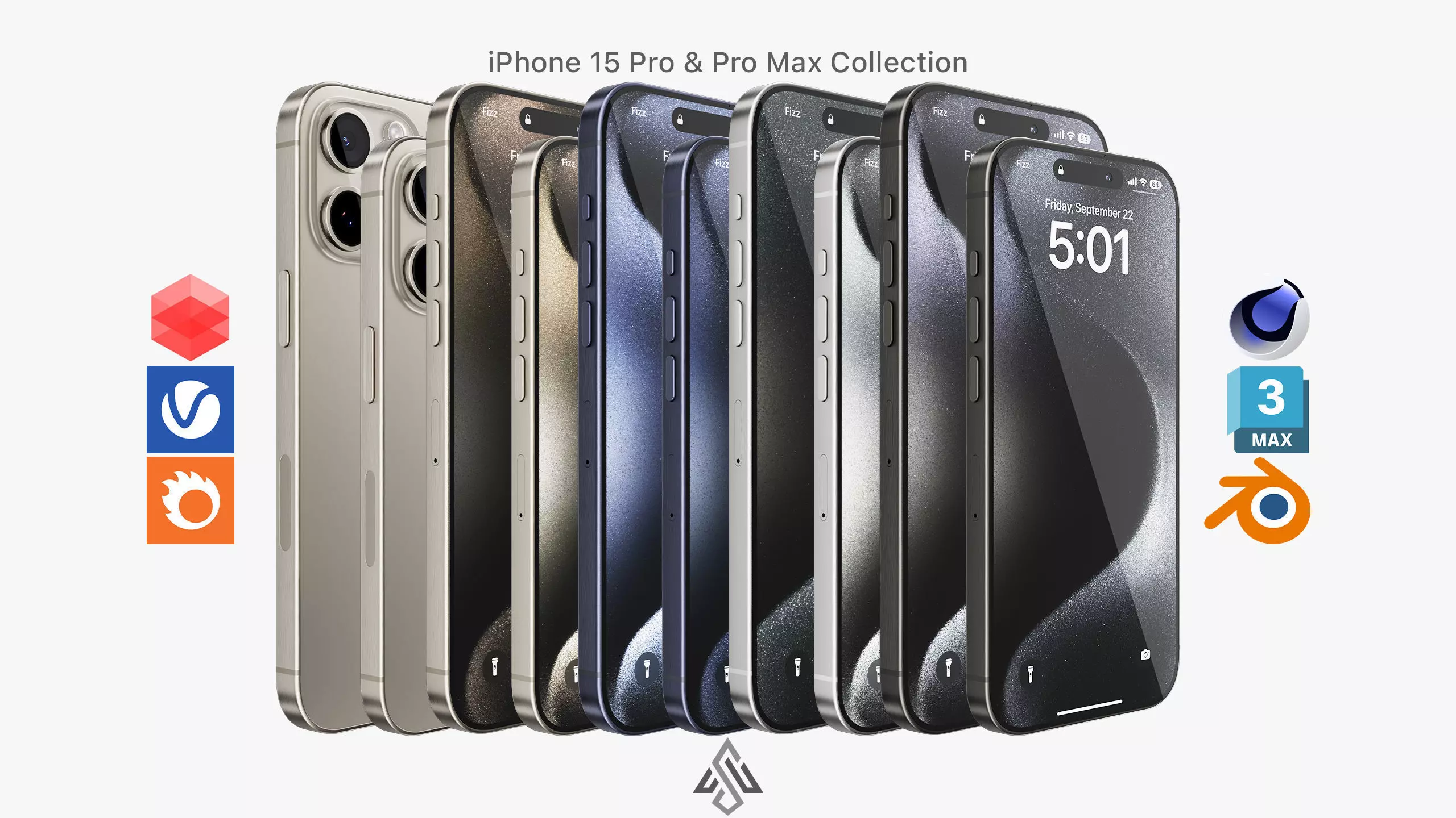 Apple iPhone 15 Pro - Pro Max Collection 3D model_0