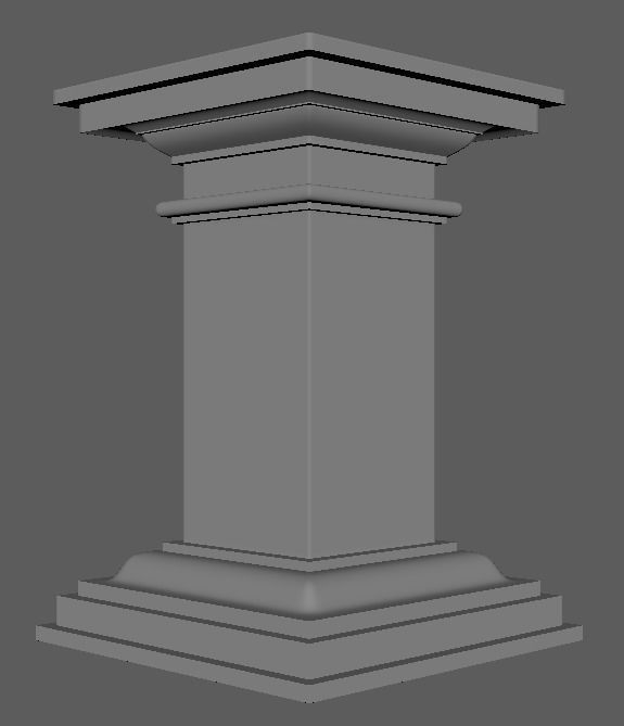 Statue Base Free 3D model_4