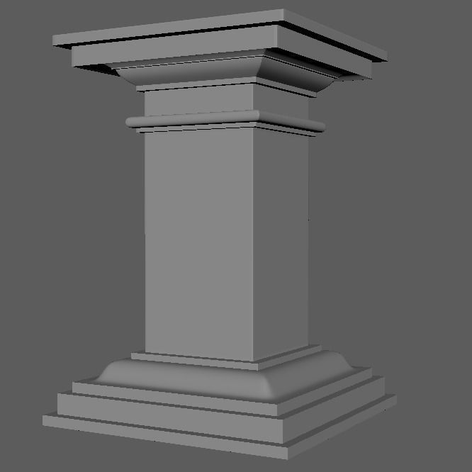 Statue Base Free 3D model_3