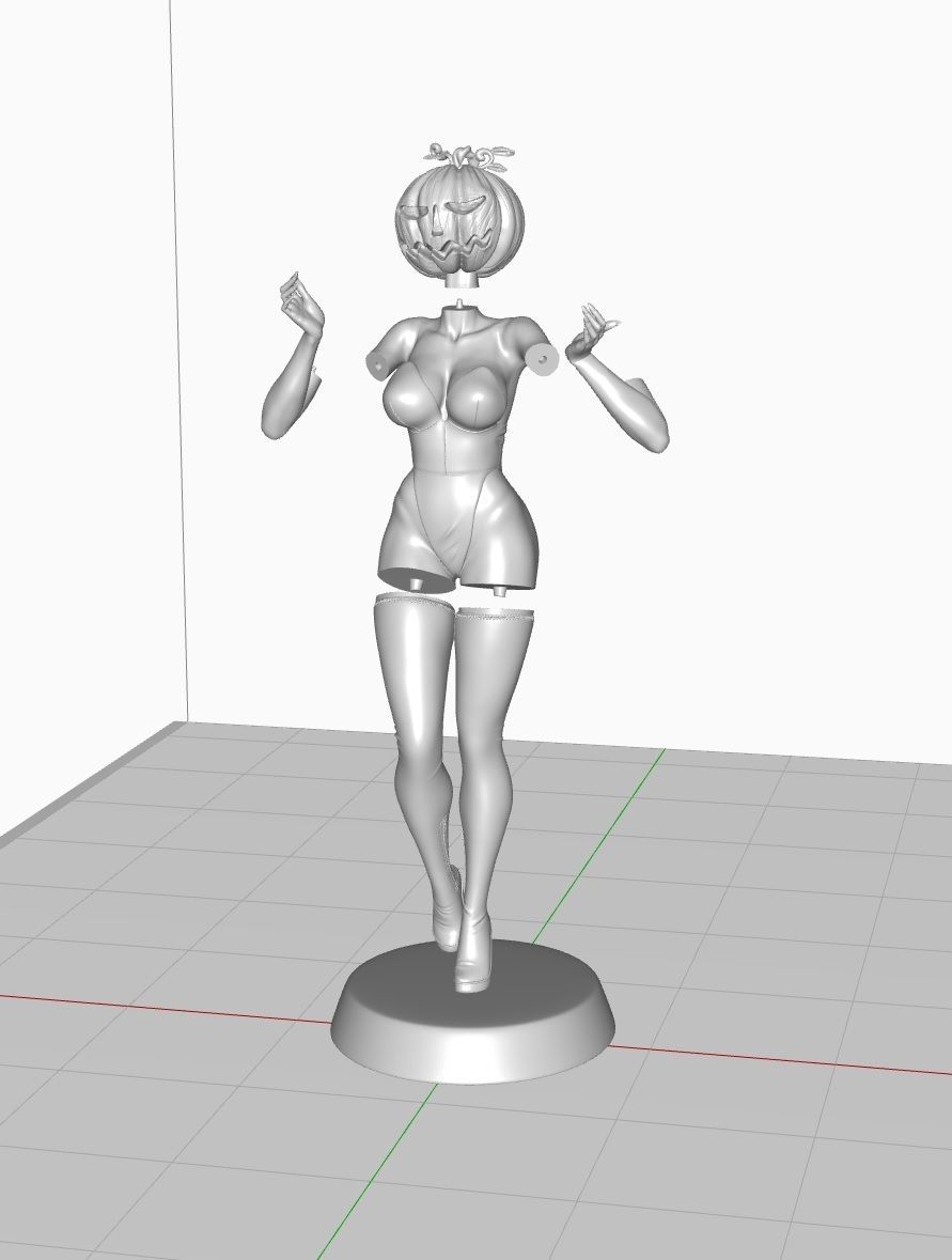 Lady Pumpkinhead 3D print model_4