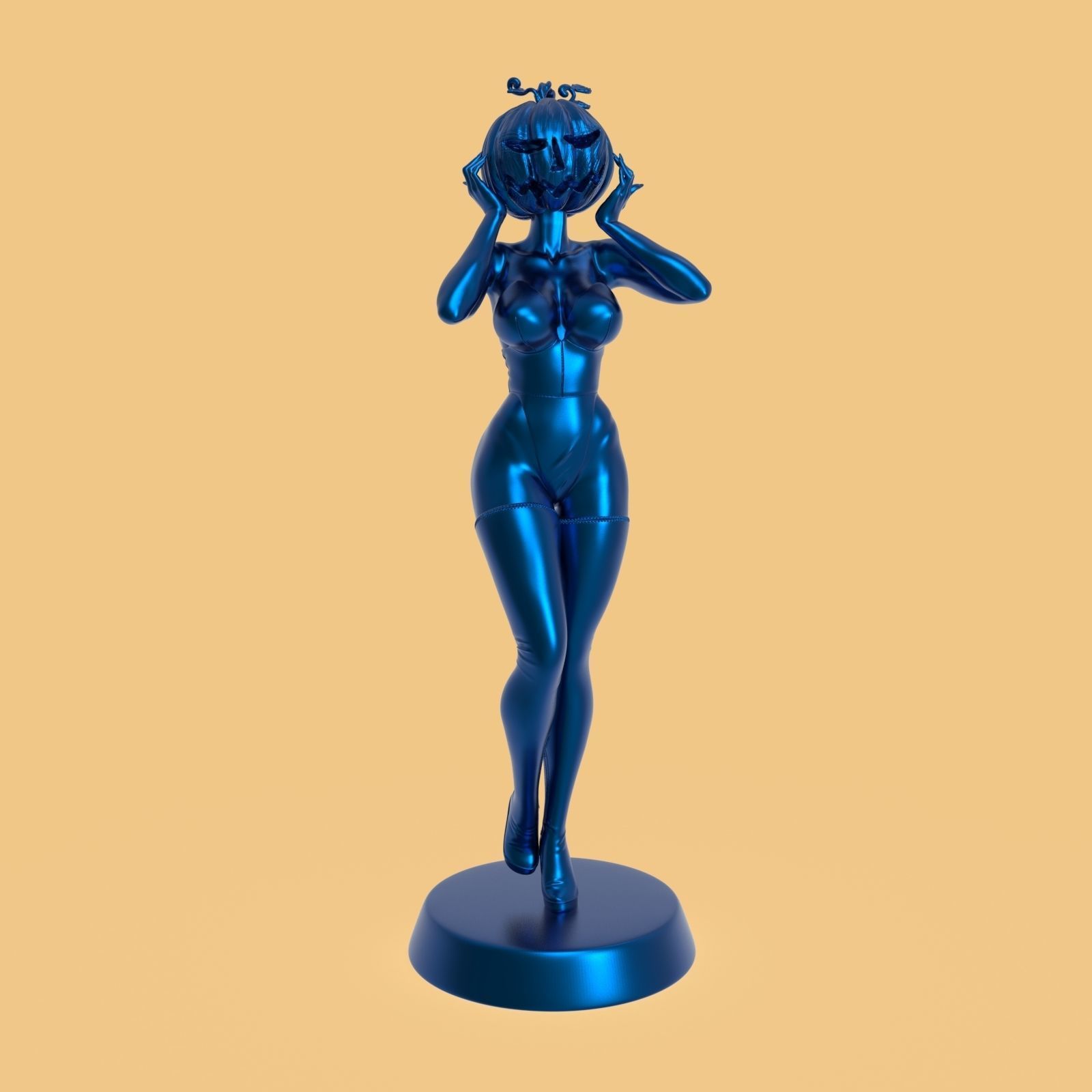 Lady Pumpkinhead 3D print model_19