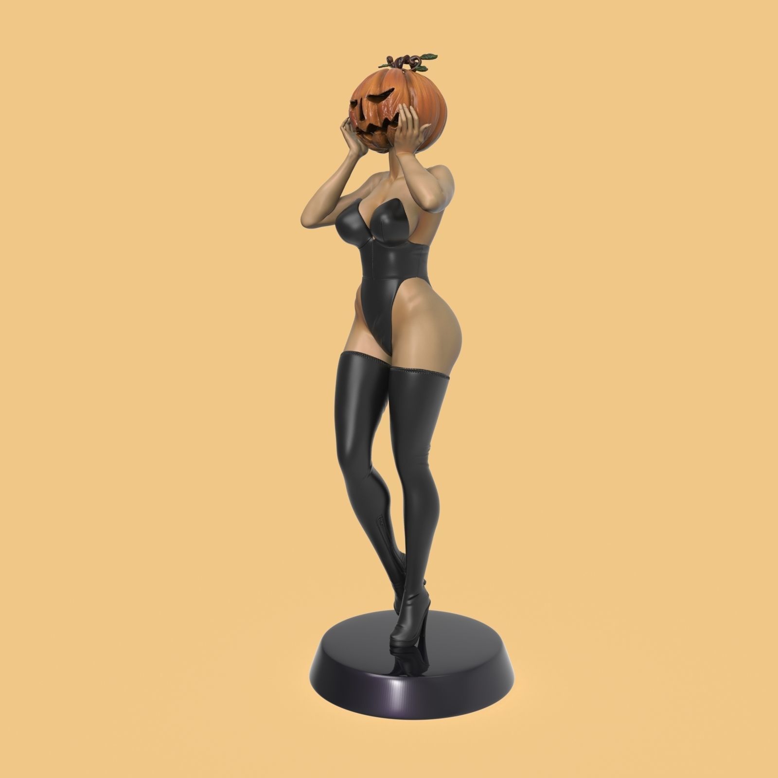 Lady Pumpkinhead 3D print model_7