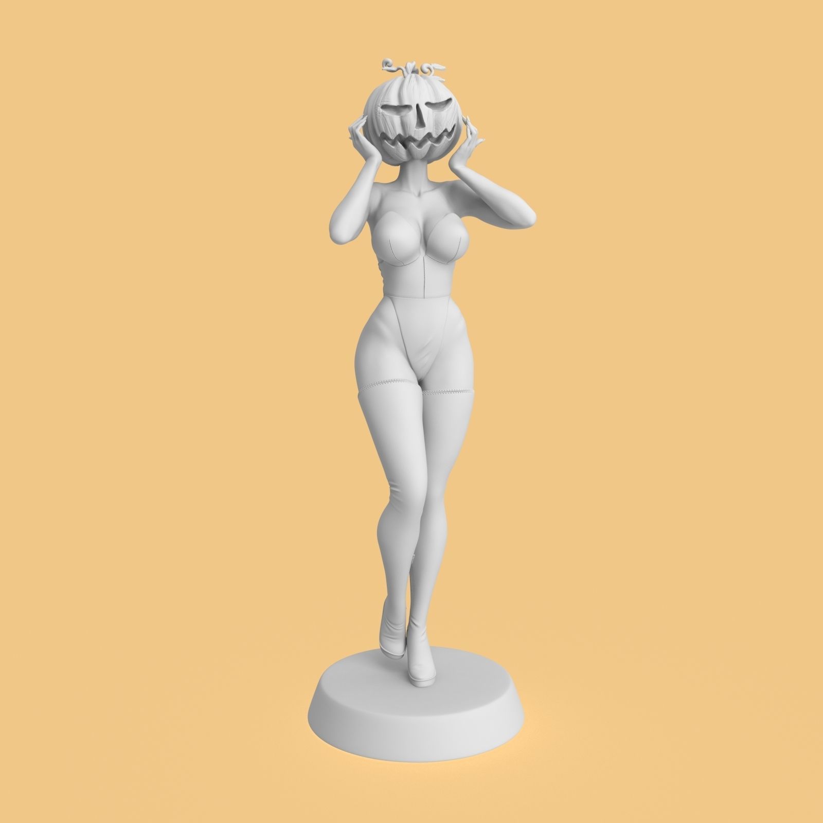 Lady Pumpkinhead 3D print model_15