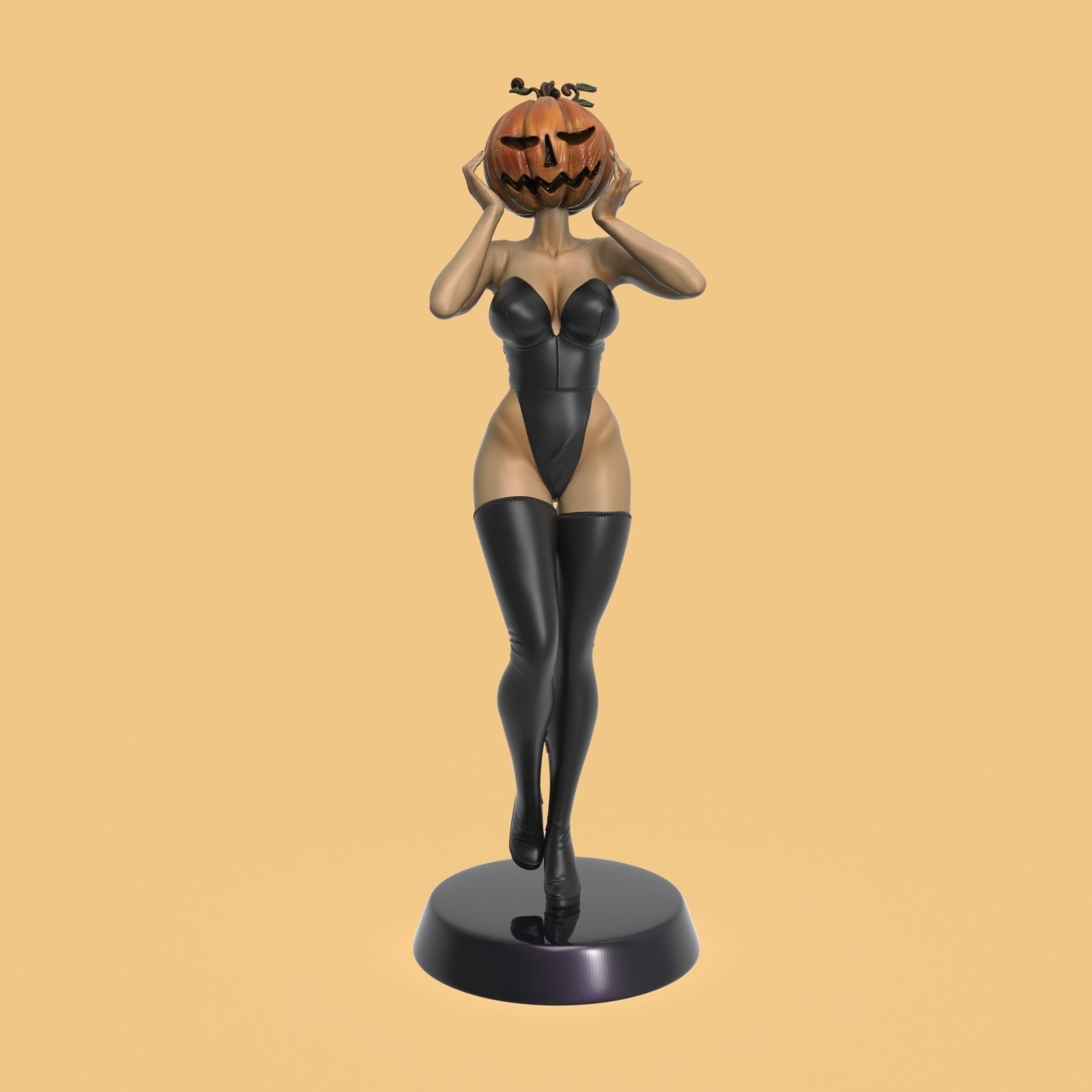 Lady Pumpkinhead 3D print model_5