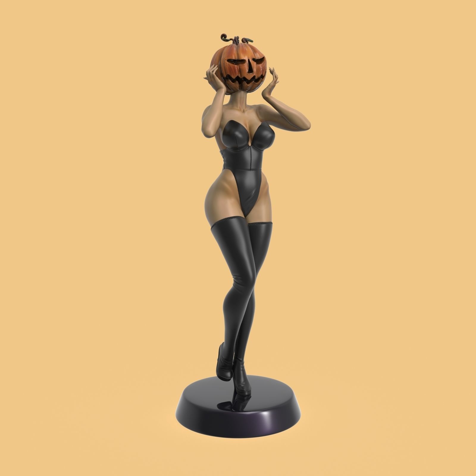 Lady Pumpkinhead 3D print model_6