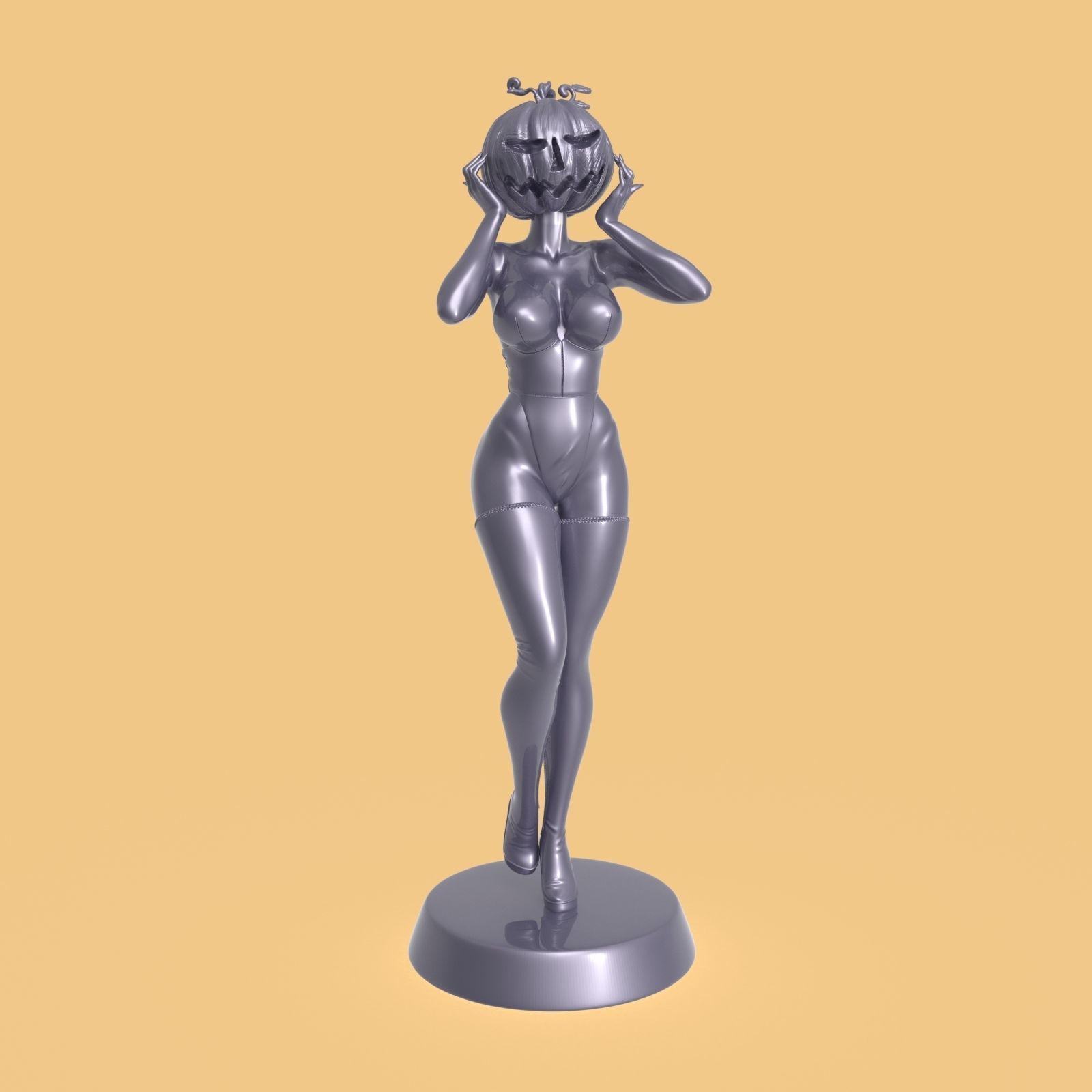 Lady Pumpkinhead 3D print model_12