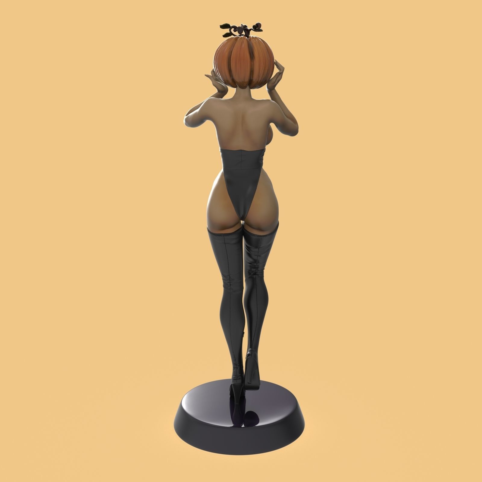 Lady Pumpkinhead 3D print model_9